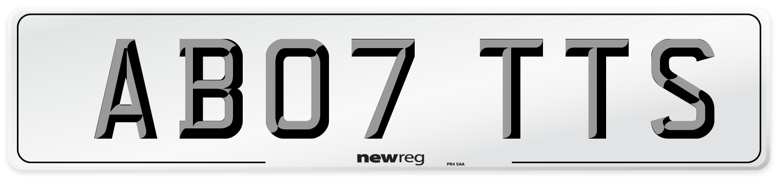 AB07 TTS Number Plate from New Reg
